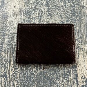 TTT Leather goods hair on hide leather wallet NWT